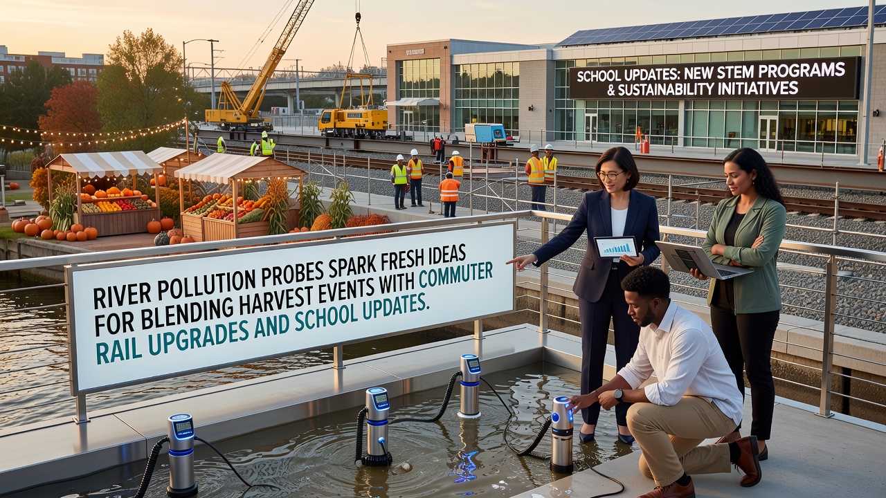 River pollution probes spark fresh ideas for blending harvest events with commuter rail upgrades and school updates